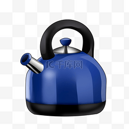茶壶图片_蓝色水桶水壶茶壶