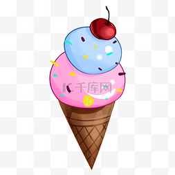 草莓冷饮图片_樱桃冰淇淋 