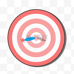 飞镖靶子图片_手绘红色圈圈靶子