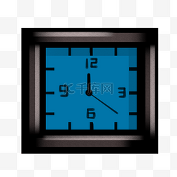 顺时针时钟图片_精致的黑色钟表