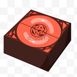 活性盒子图片_年货红色的礼盒插画