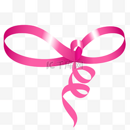 粉红色丝带装饰图片_粉红色情人节装饰丝带