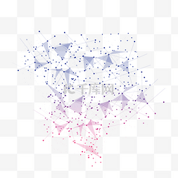 科技简洁图片_蓝紫抽象科技元素