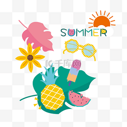 夏日狂暑季促销图片_夏日卡通手绘水果