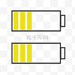 矢量绿色电量条图案图标