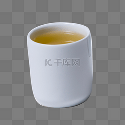 杯子倒影图片_白色陶瓷茶杯元素