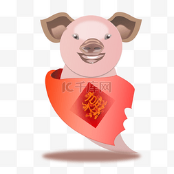 猪小福图片_卡通福猪吉祥物