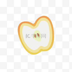 水果类装饰图案半边苹果