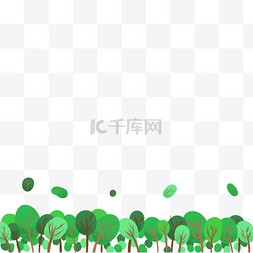 树木绿草图片_卡通绿植树木插画