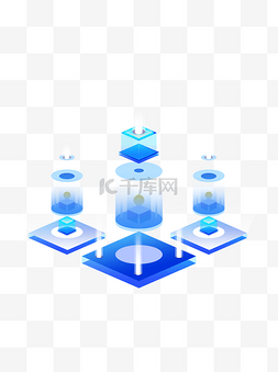 2.5d金融科技商务区可商用元素