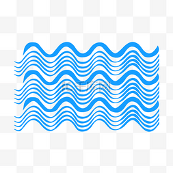 矢量水纹水浪图片_蓝色水花标志简约浪花免抠矢量