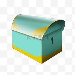 蓝黄色元素图片_蓝黄色老式箱子 