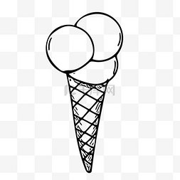 素描夏季冰淇淋素材