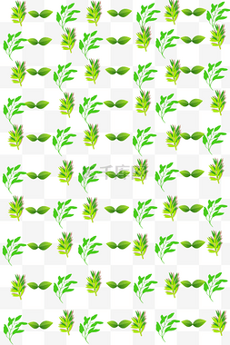 漂亮的绿色底纹图片_手绘小草植物底纹插画
