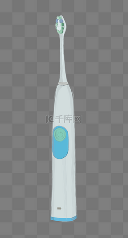 电动牙刷横幅图片_一只电动牙刷插画