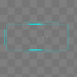 方框图片_文本框蓝色科技边框元素