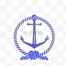 手绘海上帆船图片_蓝色航行船上标记png