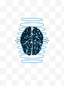 手绘科技大脑元素