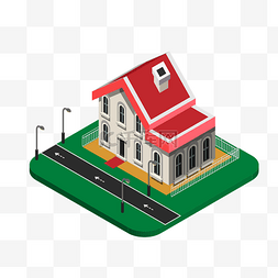 2.5D轴测图小别墅