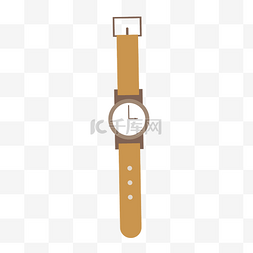腕表手表图片_卡通矢量黄色手表扁平