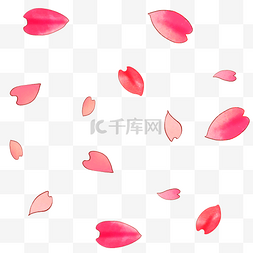 粉色漂浮的花瓣图片_飘舞的花瓣装饰插画