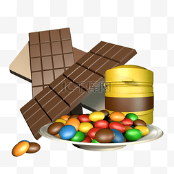C4D巧克力类零食组合