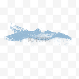 海报背景浅蓝色图片_动感的清凉蓝色的水