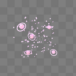 漂浮球多边形图片_立体粉色钻石装饰