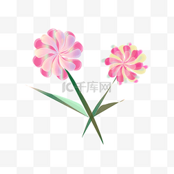 粉色矢量花朵图片_矢量手绘卡通花朵