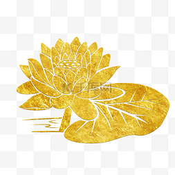 金色中国风中国结图片_中国风传统烫金鲜花花纹装饰图之