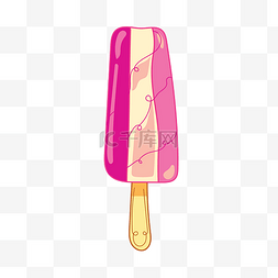 清新冰淇淋图片_卡通夏天三色冰淇淋