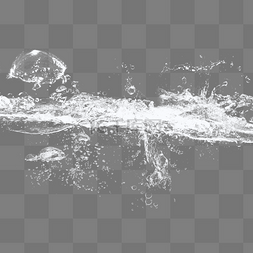 透明动感水浪素材图片_动感水浪水滴元素