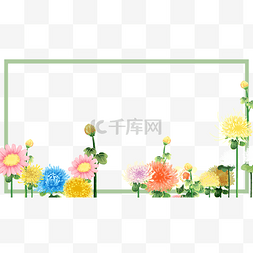 花朵菊花边框