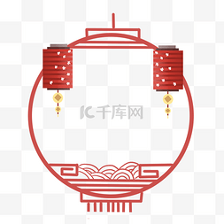 中国方形灯笼边框