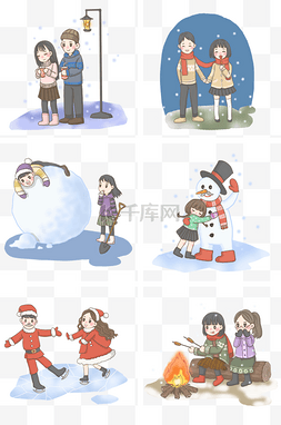 冬天小雪花图片_冬天小合集温暖PNG