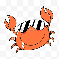 卡通可爱螃蟹png透明底