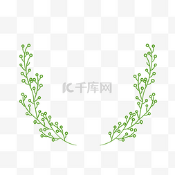 绿植装饰图片_手绘边框绿植装饰藤曼