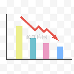 下降数据图片_红色箭头数据图标