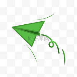 绿色纸飞机图片_绿色纸飞机