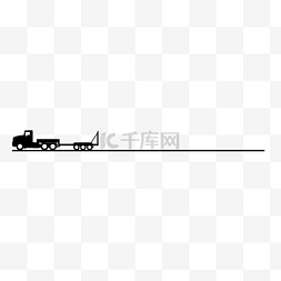 手绘线描分割线图片_黑色火车手绘线条矢量分割线