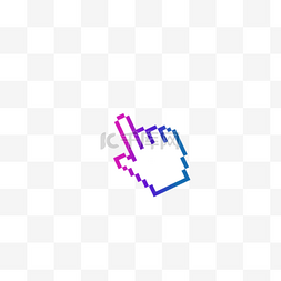 紫色图标图片_手指点击图标