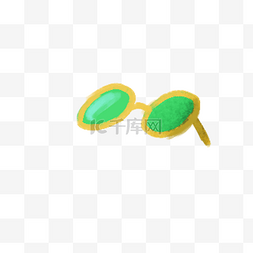 绿色的眼镜免抠图