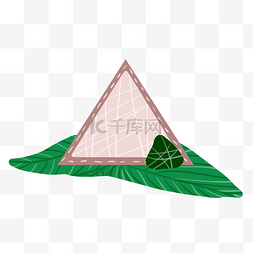 三角形绿色叶子边框
