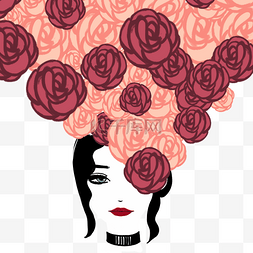 玫瑰与人图片_创意玫瑰头发
