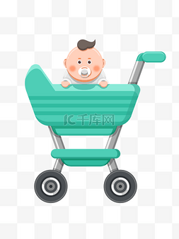 婴儿车里的婴儿图片_婴儿婴儿车元素