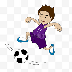 学生踢足球图片_卡通可爱踢足球运动男孩