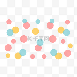 几何圆圈图片_糖果色卡通波点圆点元素