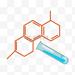 化学药品图片_化学量杯和分子结构图