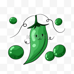 新鲜豌豆绿色