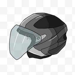 安全摩托车图片_摩托车头盔装饰插画
